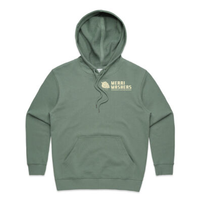 Women's premium hoodie with Masher's hop flower logo (cream) Thumbnail
