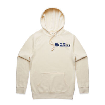 Hoodie with Masher's hop flower logo (navy blue) Thumbnail